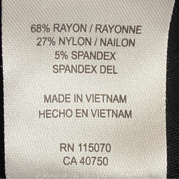 Nina Leonard Black Sheath Dress Size Small Gold Embellished Detail Long Sleeves - Picture 9 of 11